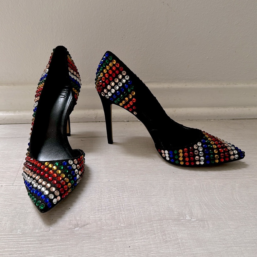 New Rainbow gemstone INC high heels size 7